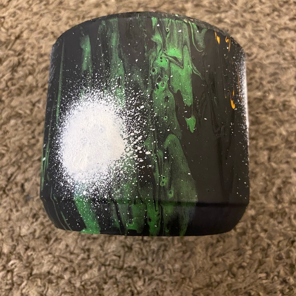 Hand painted ceramic flower pot